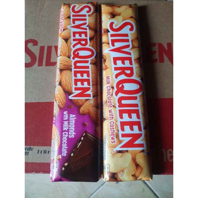 

Silver queen coklat mete almond 55gr besar