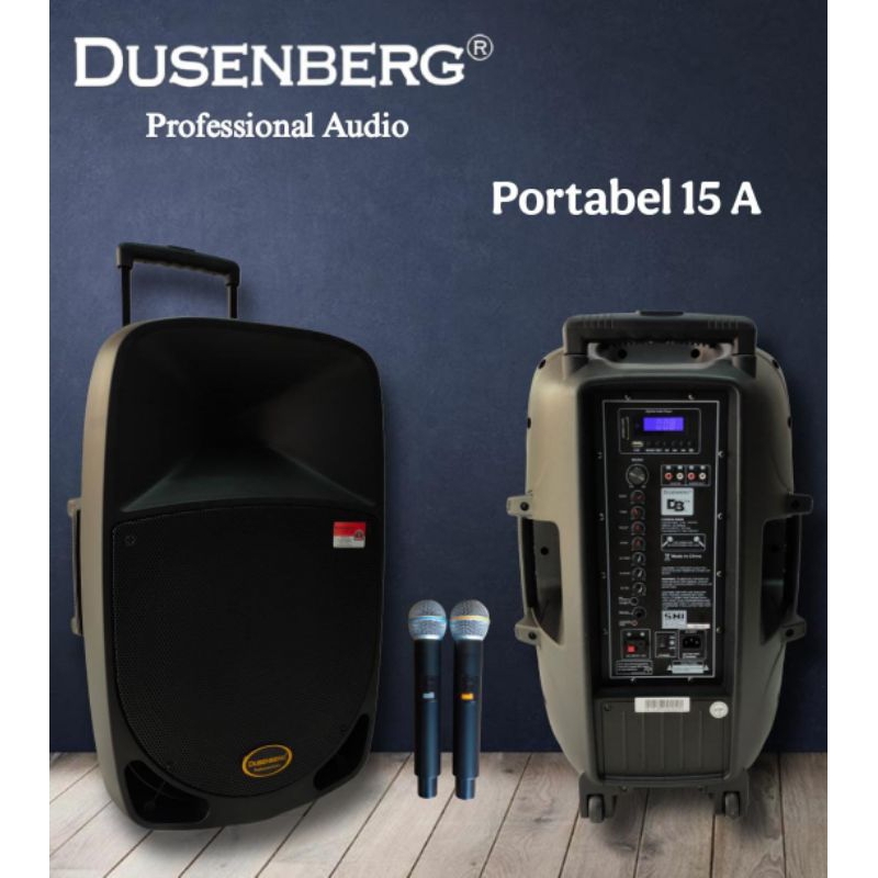 Speaker 15in aktif portabel wireless Dusenberg DB 15A bluetooth tws fm radio usb
