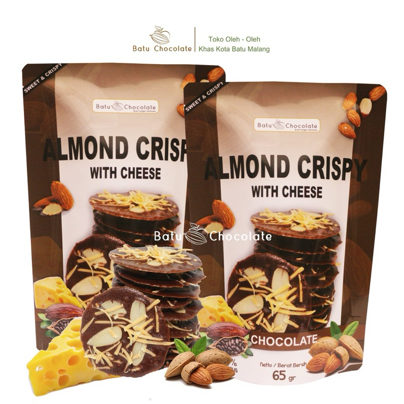 

Batu Chocolate - Almond Crispy Cheese “ Cokelat,Matcha,Vanilla,Redvelvet “- Oleh oleh Batu Malang