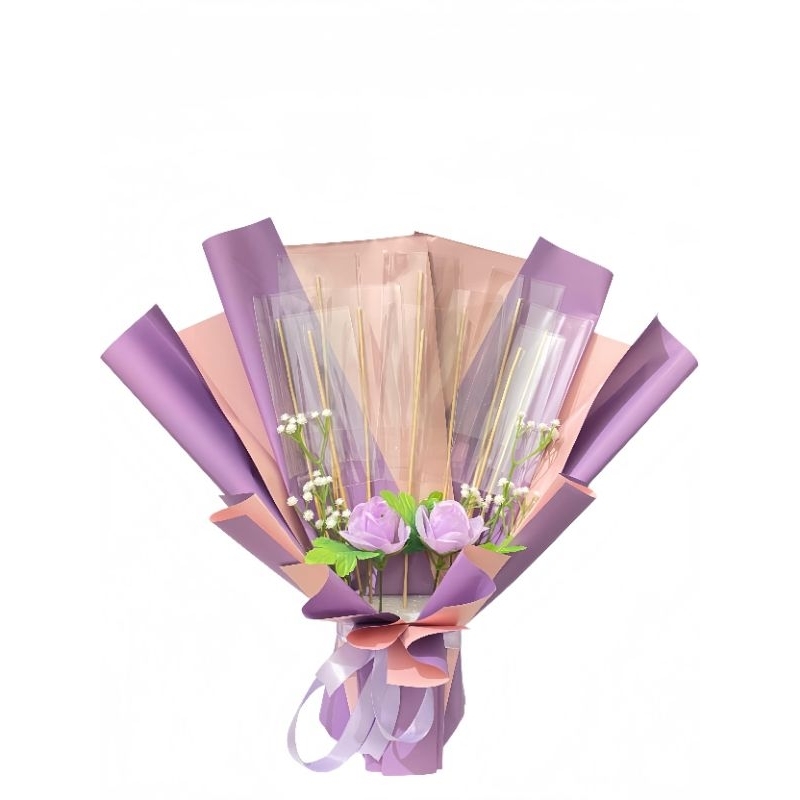 BOUQUET KERTAS DUA WARNA | BUKET UAN* KOSONGAN 10 SLOT | BUKET BUNGA PLASTIK | BUKET WISUDA | BUKET 
