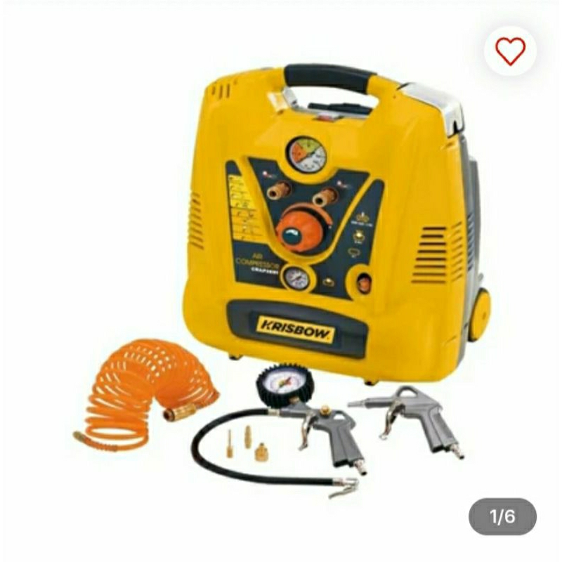 Krisbow Kompresor Angin Oil Free 2hp 8bar Crdb0206