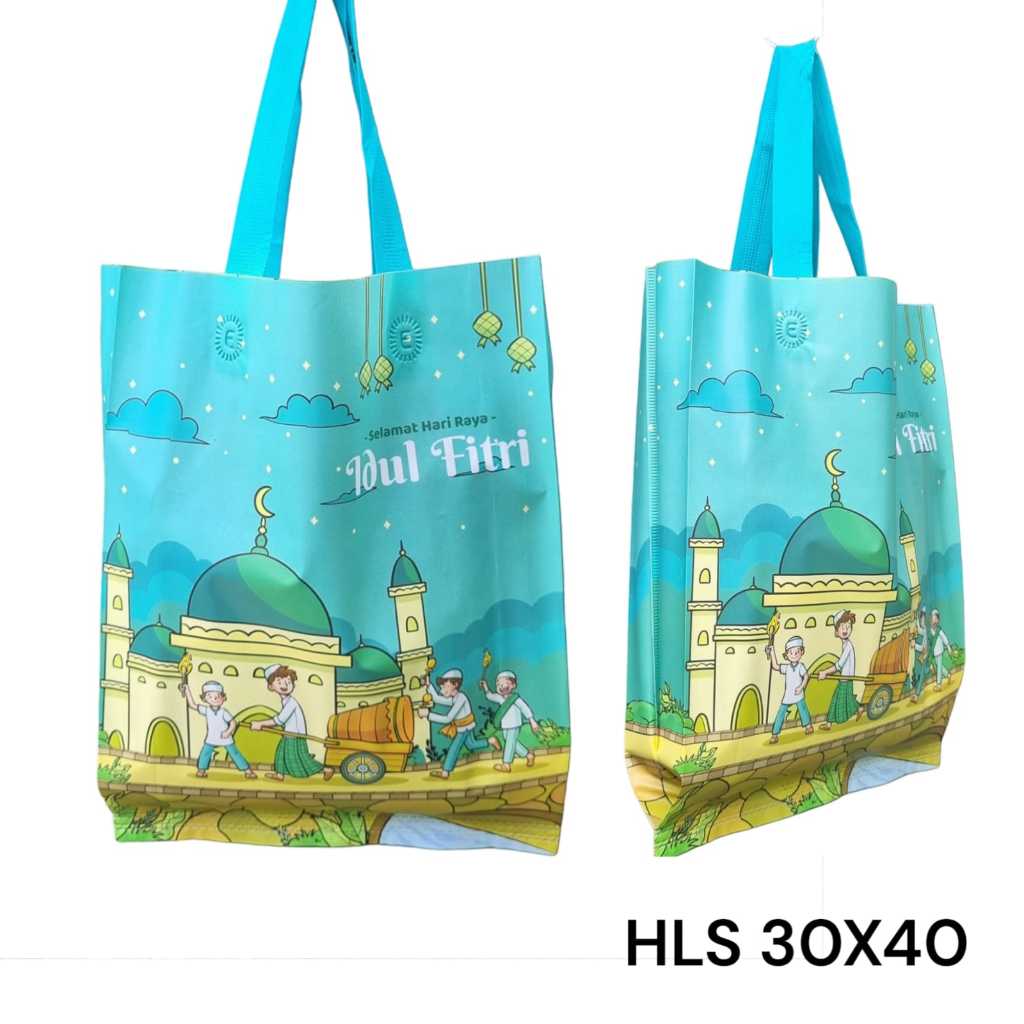 

Goodie bag idul fitri / Tas souvenir lebaran laminasi