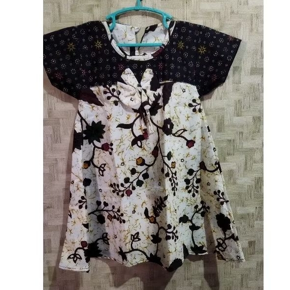 Baju dress batik jogja anak perempuan 2-4 tahun dapat 4pcs