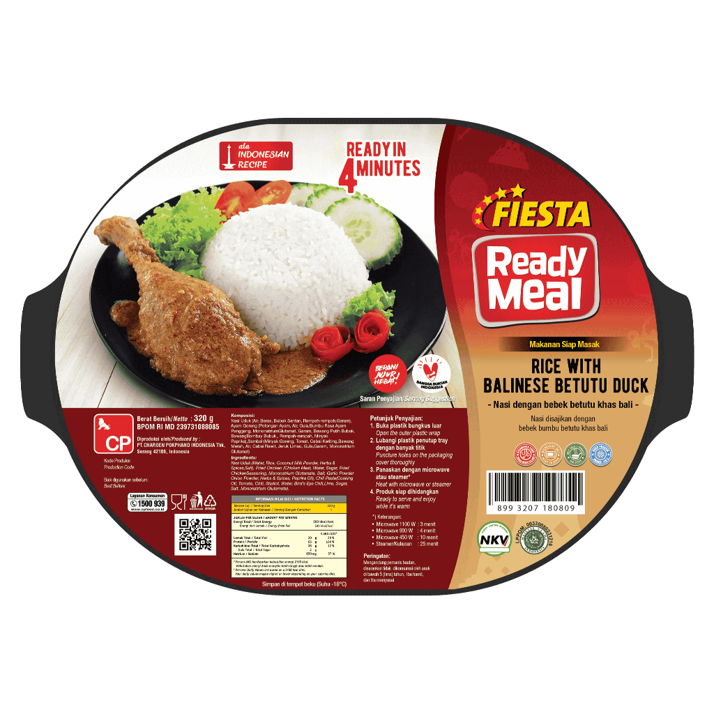 

fiesta ready meal balinese betutu duck