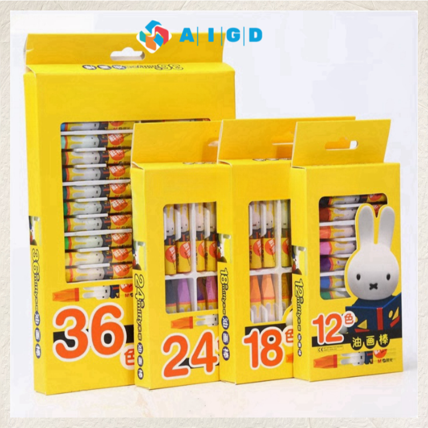 

[COD] Crayon Krayon Warna cerah Artists Oil Pastel 1Set 12-36Warna Krayon Minyak Menggambar Sekolah