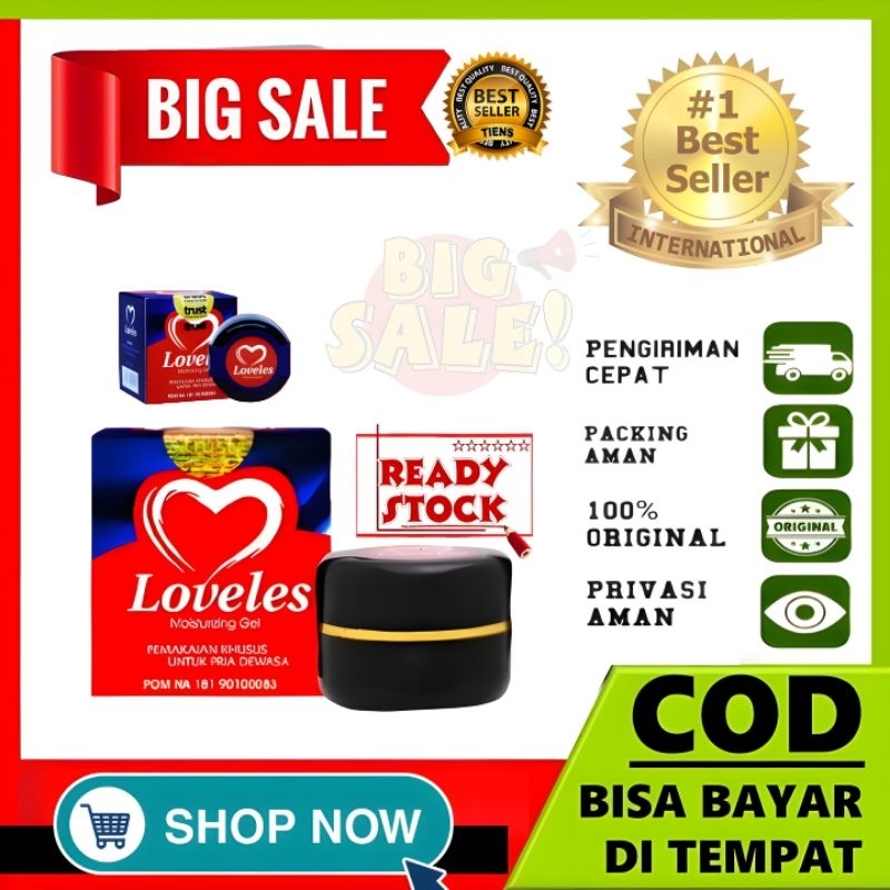 LOVELES - Loveless Moisturazing Gel Asli Original Pria Oles Herbal Alami