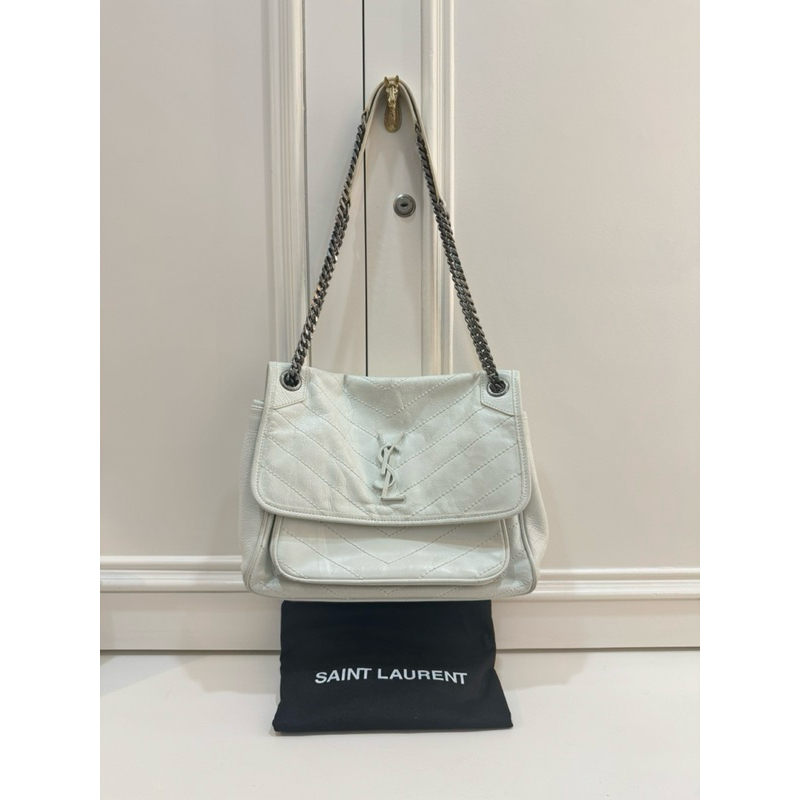 [Pre-Loved] YESEL YSL NIKI WHITE TAS BAG