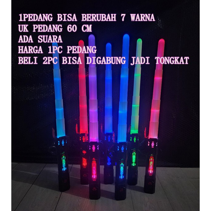 MAINAN PEDANG LASER LED SWORD PEDANG SABER 7 WARNA