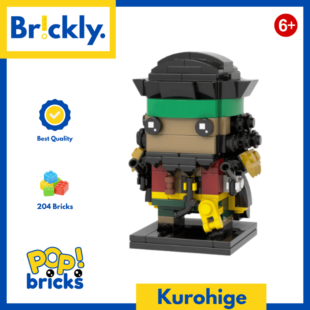 Kurohige - Brickly POP! Bricks One Piece Mainan Balok Susun Blocks Mini Bricks Karakter Anime