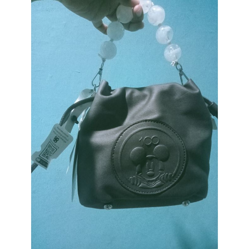 Tas Selempang Hitam Mickey Mouse import