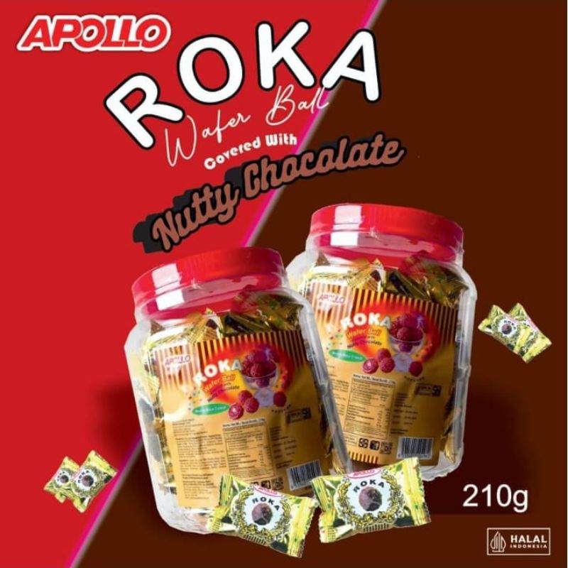 

Apollo Roka Coklat Wafer Ball Kemasan Toples 210gr