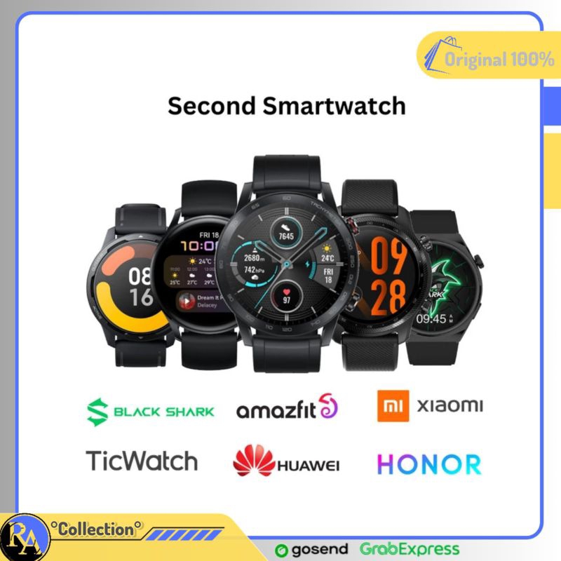 Smart Watch Second Mi Redmi / HUAWAI / AMAZFIT /TICWATCH Smart Watch Bekas-