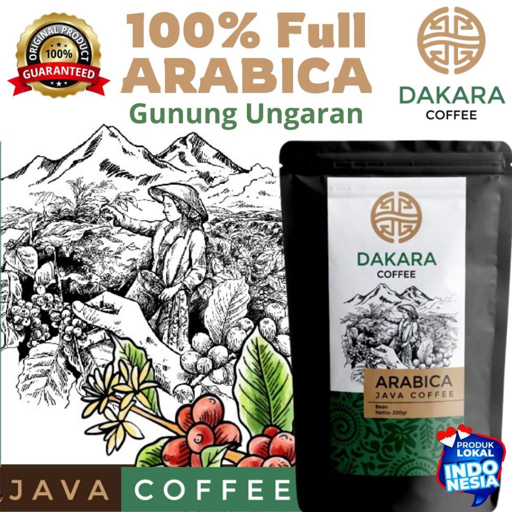 

Dakara Coffee Arabica 200gr - Premium Coffee, Bold Aroma & Rich Taste