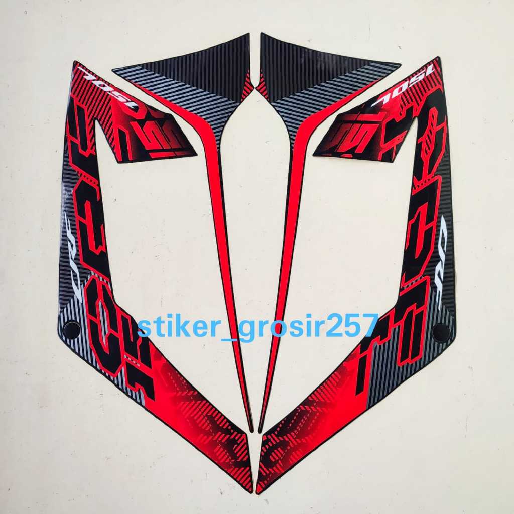STIKER STRIPING LES LIST BODY MOTOR HONDA CRF 150L 2021 HITAM MERAH