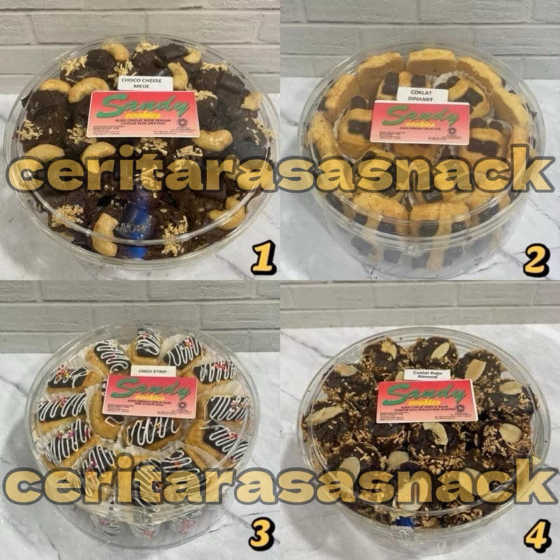 

SANDY COOKIES SPECIAL / SPESIAL (MERAH) RIVIN SNACK TOPLES TIN SEDANG (EXP PANJANG 2025) NASTAR / KASTENGEL / SAGU KEJU / MEDE KEJU DONUT / KEJU CRISPY / COKLAT DINAMIT / CHOCO CHEESE MEDE / MEDE KEJU SPESIAL / KUE JAKARTA IMLEK LEBARAN IDUL FITRI)