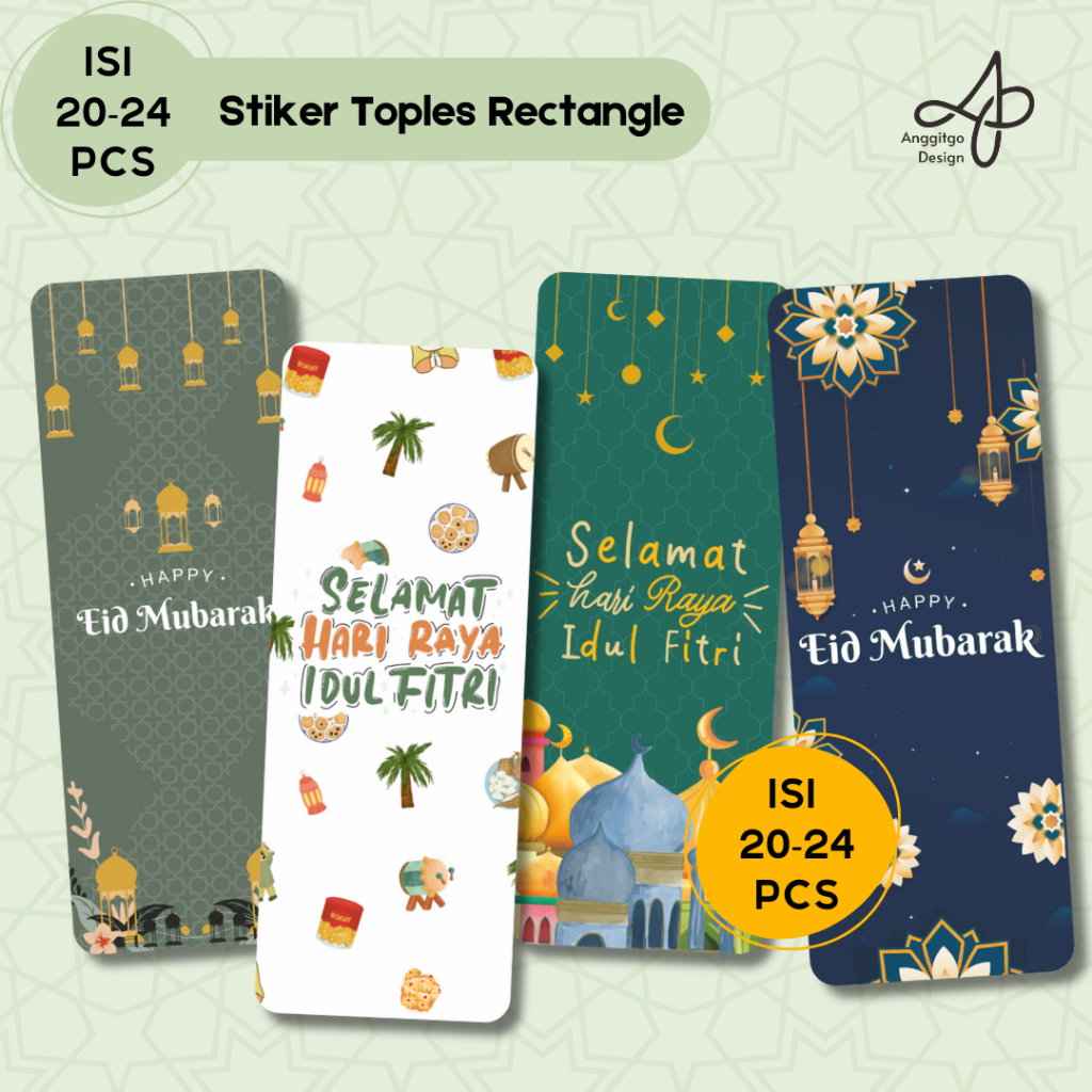 

Stiker Toples Persegi Panjang Sticker Toples Idul Fitri Stiker Toples Kue Lebaran