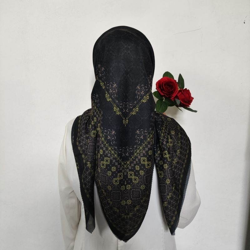 Alka Jilbab Hijab Motif Kerudung Segi Empat Motif voal premium Jumbo 130x130