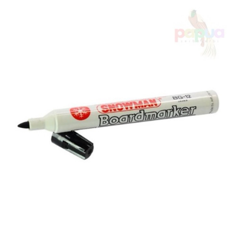 

SNOWMAN White Board Marker [Hitam] BG-12 | PAPUA SERBA SERBI