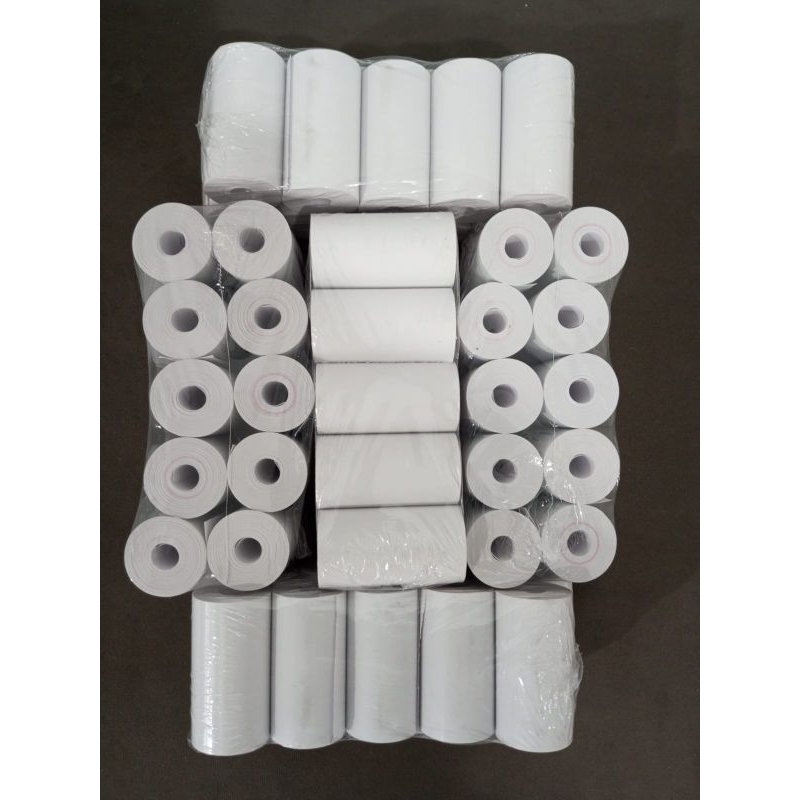 

Kertas Thermal Struk Kasir 57 x 30 mm Coreless