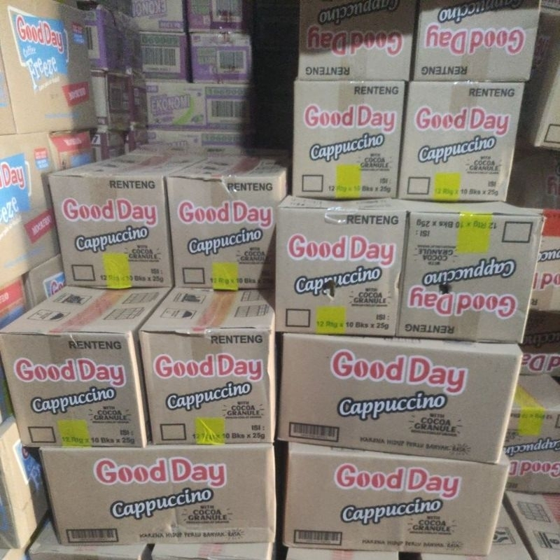 

good day cappuccino with cocoa granule dengan coklat granuel