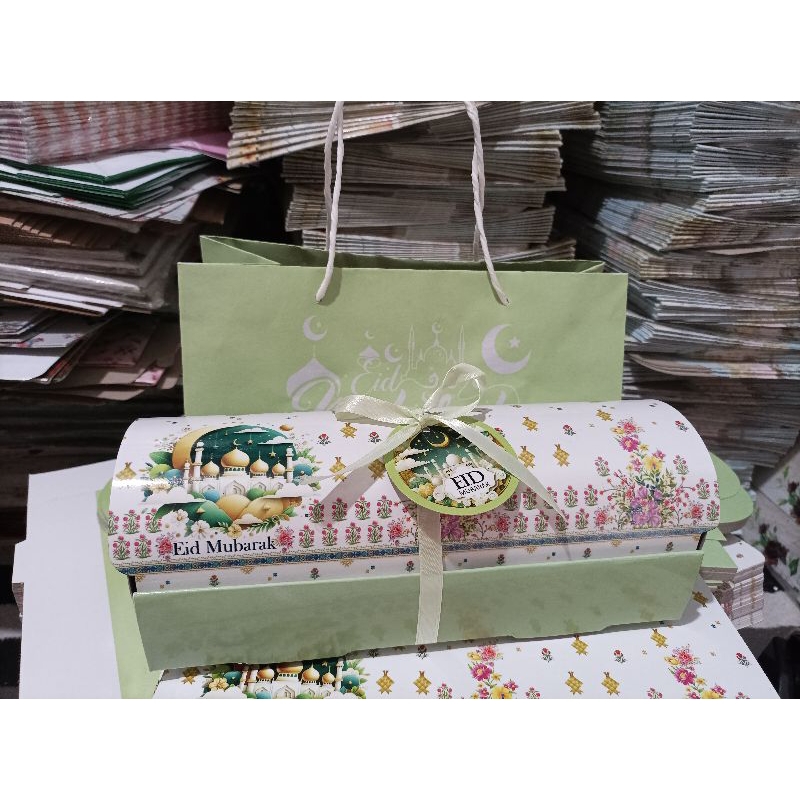 

RB Rollcake Box Eid Mubarak 25-10-9cm @10Pcs