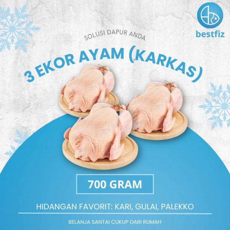 

Paket Ayam 0,7 kg (3 ekor)