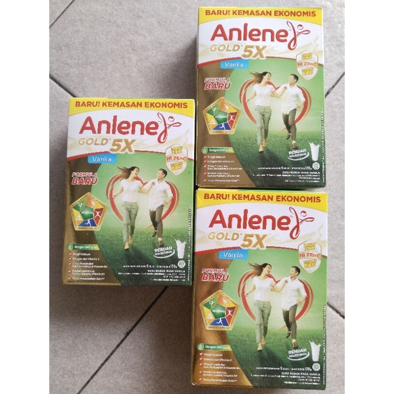 

Anlene Gold 5X 170gr dapat 3box (kardus luar kurang baik)