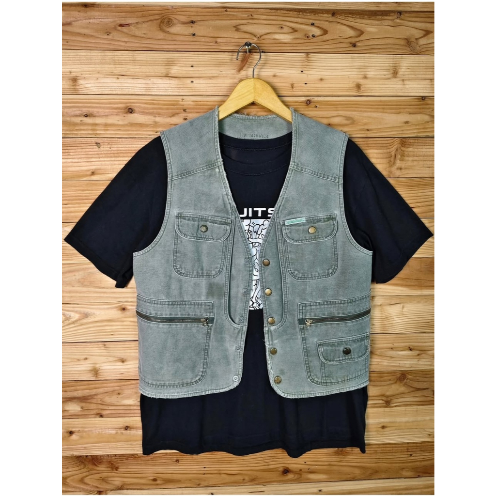 EVEN RIVER DENIM UTILITY TACTICAL VEST SIZE M