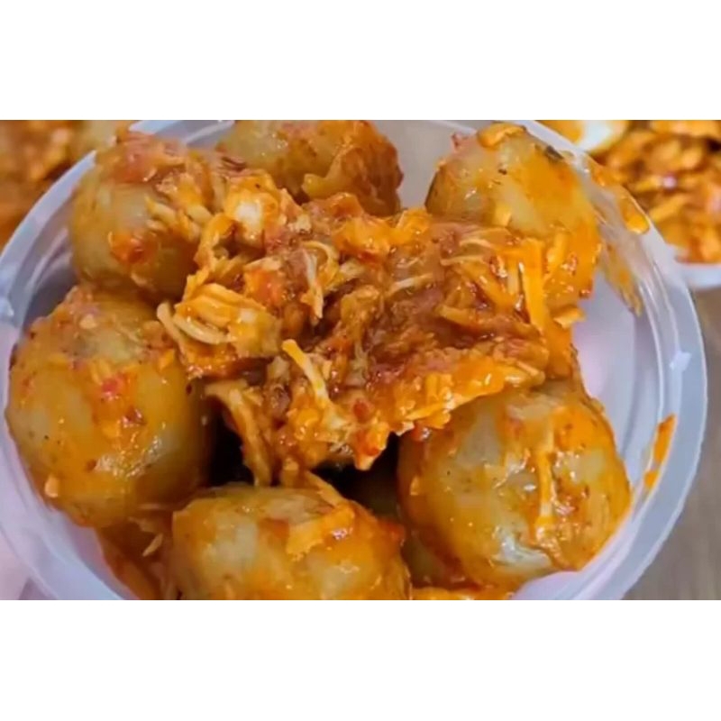 

cilok ayam suwir pedas