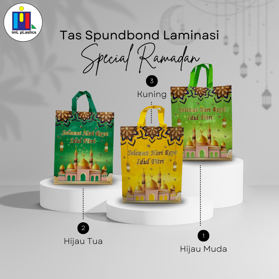 

Tas Bingkisan Lebaran Parcel Idul Fitri Spunbond Goodybag laminasi - 12PCS - 1 LUSIN