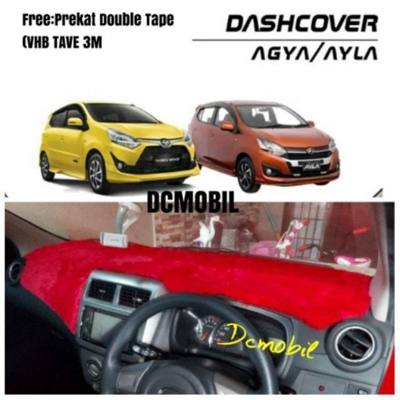 Hiasan Dashboard Mobil AGYA / AYLA 2013-2022 Pelindung Dashboard Alas Dashboard Bulu Rasfur