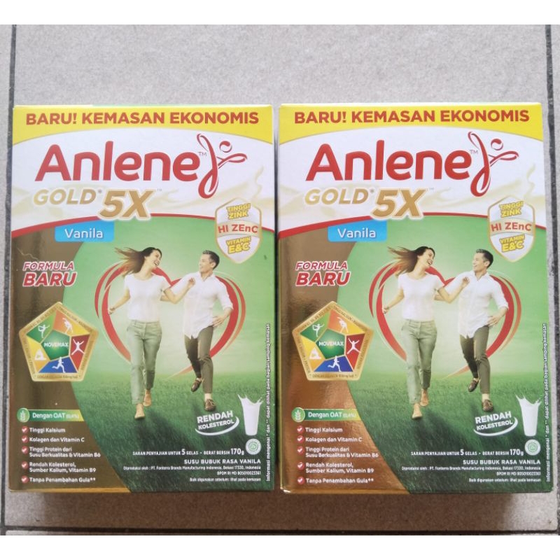 

Anlene gold 5X 170gr dapat 2box (kardus luar kurang baik)