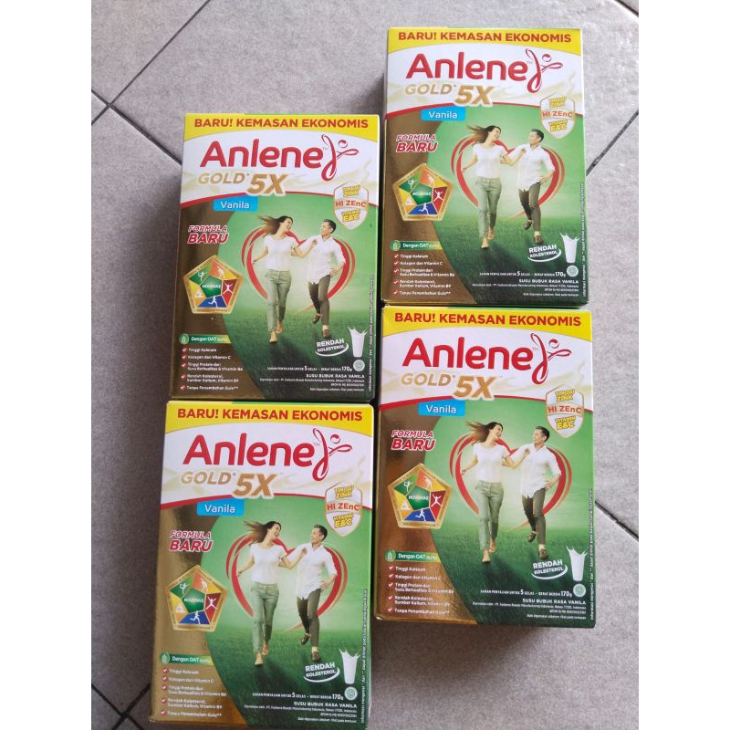 

Anlene Gold 5X 170gr dapat 4box (kardus luar kurang baik)