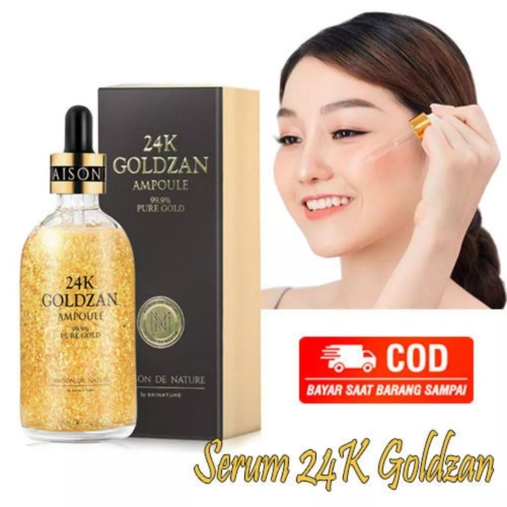 Serum Glowing Wajah 24k Pure Gold Pencerah Wajah Original Serum Pemutih Wajah Korea 99% 100ml