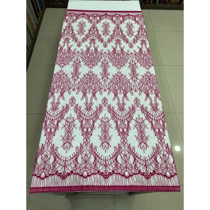 Bakal Kain Bahan Kebaya Brokat Chantily TwoTone/ Chantilly 2Tone/ Lace Panel Chantilly