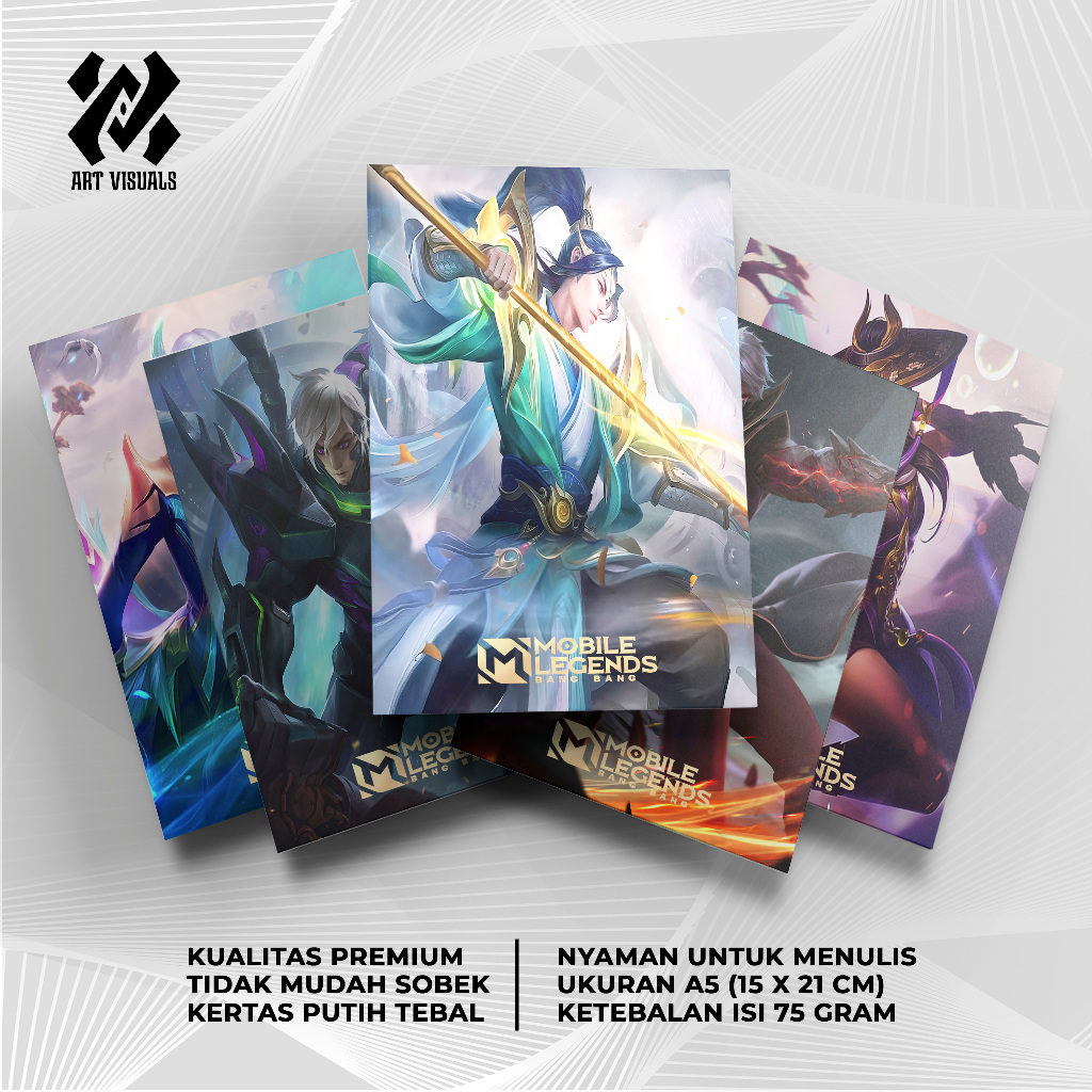 

Buku Tulis Custom Tema Mobile Legend Assasin Terlengkap Termurah Model Bebas Pilih Foto / Buku Tulis Sekolah / Buku Catatan