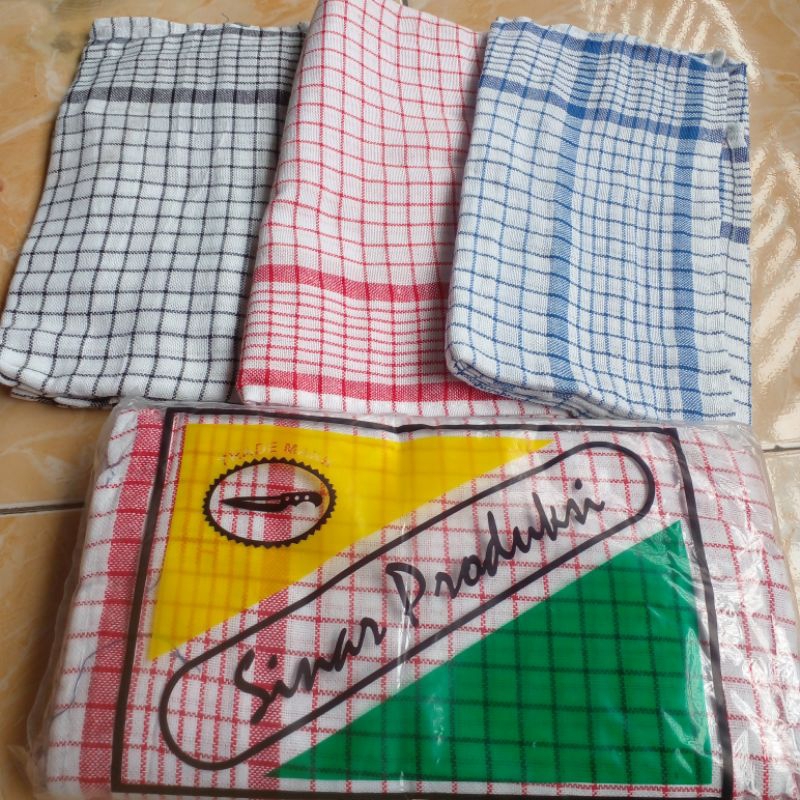 LAP PIRING MAKAN SERBET KOTAK KOTAK TEBAL Lap dapur murah