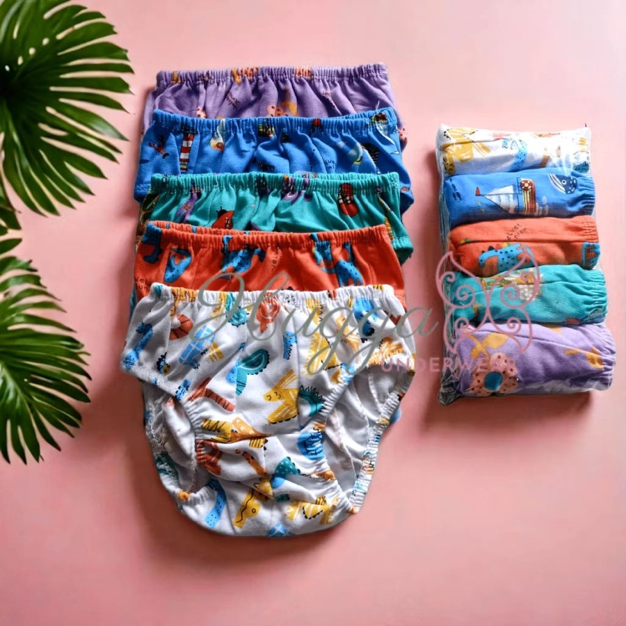 GROSIR 6pcs Celana Dalam Anak Sisa Kain Libby Velvet - FREE POUCH CD Anak Katun