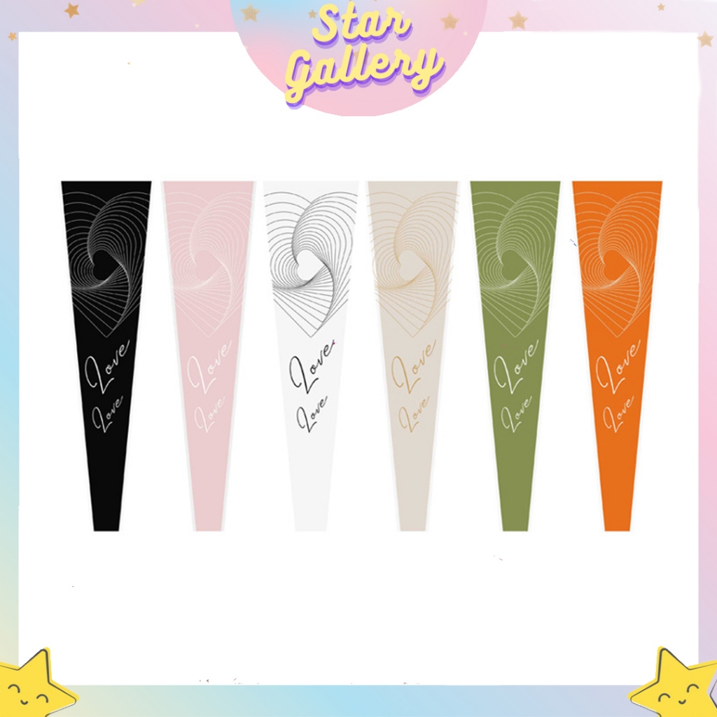 

(1 PACK ISI 50 LEMBAR) Plastik Single Flower Buket Bunga Single Flower Buket Motif List Single Rose SF09