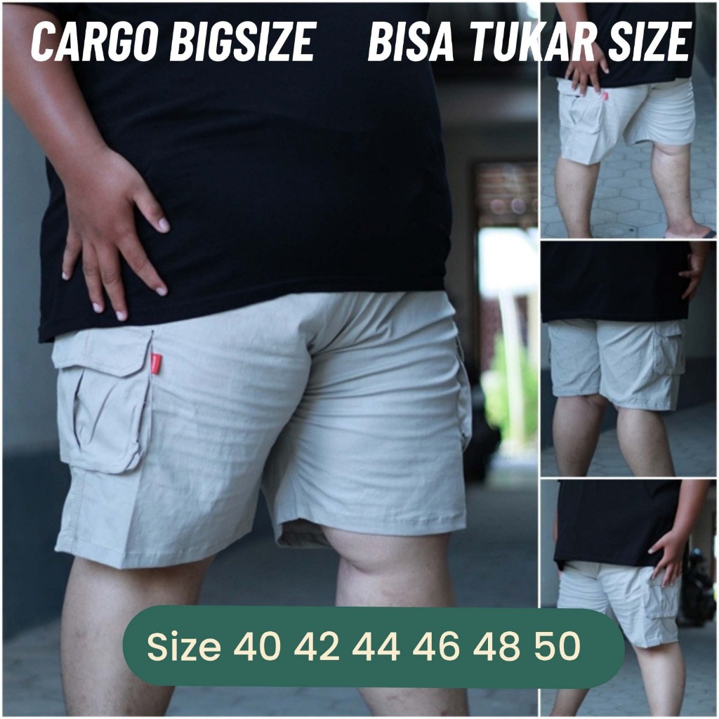 Celana Cargo Pendek Diamond Pria Dewasa Big Size LP 110 120 130 140