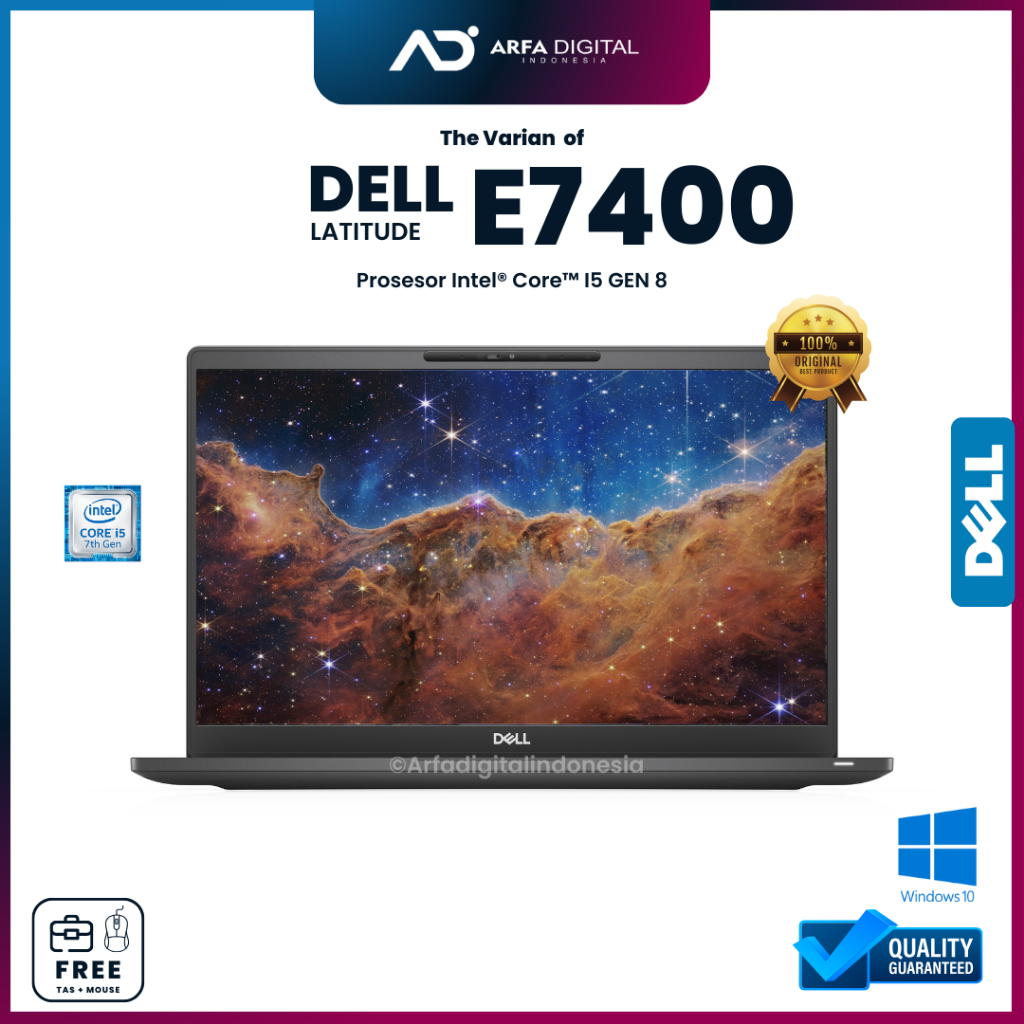 Laptop Dell Latitude E7400 Core I5 Gen 8 RAM 8GB SSD 256GB Second Like New Murah Bergaransi