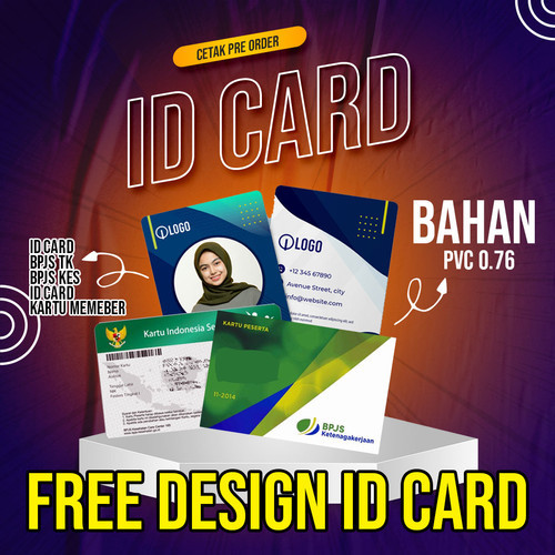 

ID Card (PVC Card) / Kartu Pelajar, Karyawan, Free desain