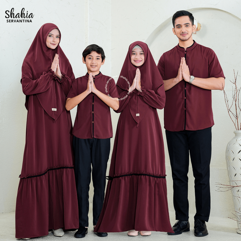 Shahia Servantina - Cendana Sarimbit Famset Lebaran Gamis Dress Couple Ibu dan Anak