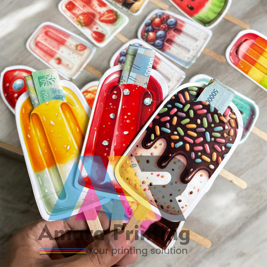 

(5pcs) Amplop Lebaran Ice Cream Series 2025 Dengan Lubang Uang Minimalis/ Agpau THR Unik / Amplop Lebaran. Idul Fitri 2025 / Amplop Ice Cream / Es Krim Viral