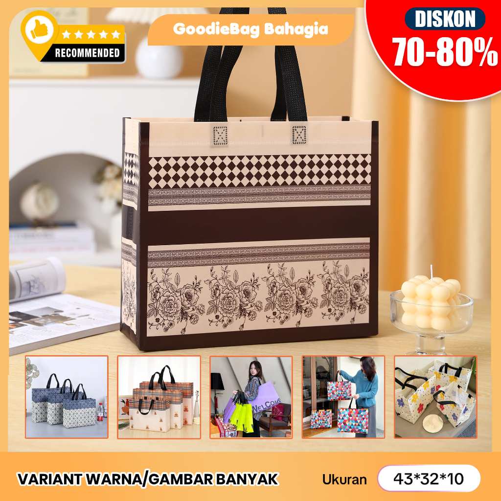 

Ukuran 43 x 32 x 10 / Tas Belanja / Tas Spunbond / Tas Jinjing / Tas Souvenir / Tas Jinjing Wanita / Tas Lipat / Tas Kado / Kantong Belanja / Souvenir Kantong / shopping bag / Spoundbond / Tote Bag / Tas Wanita / Tas Murah / Tas Belanja Murah Motif 1