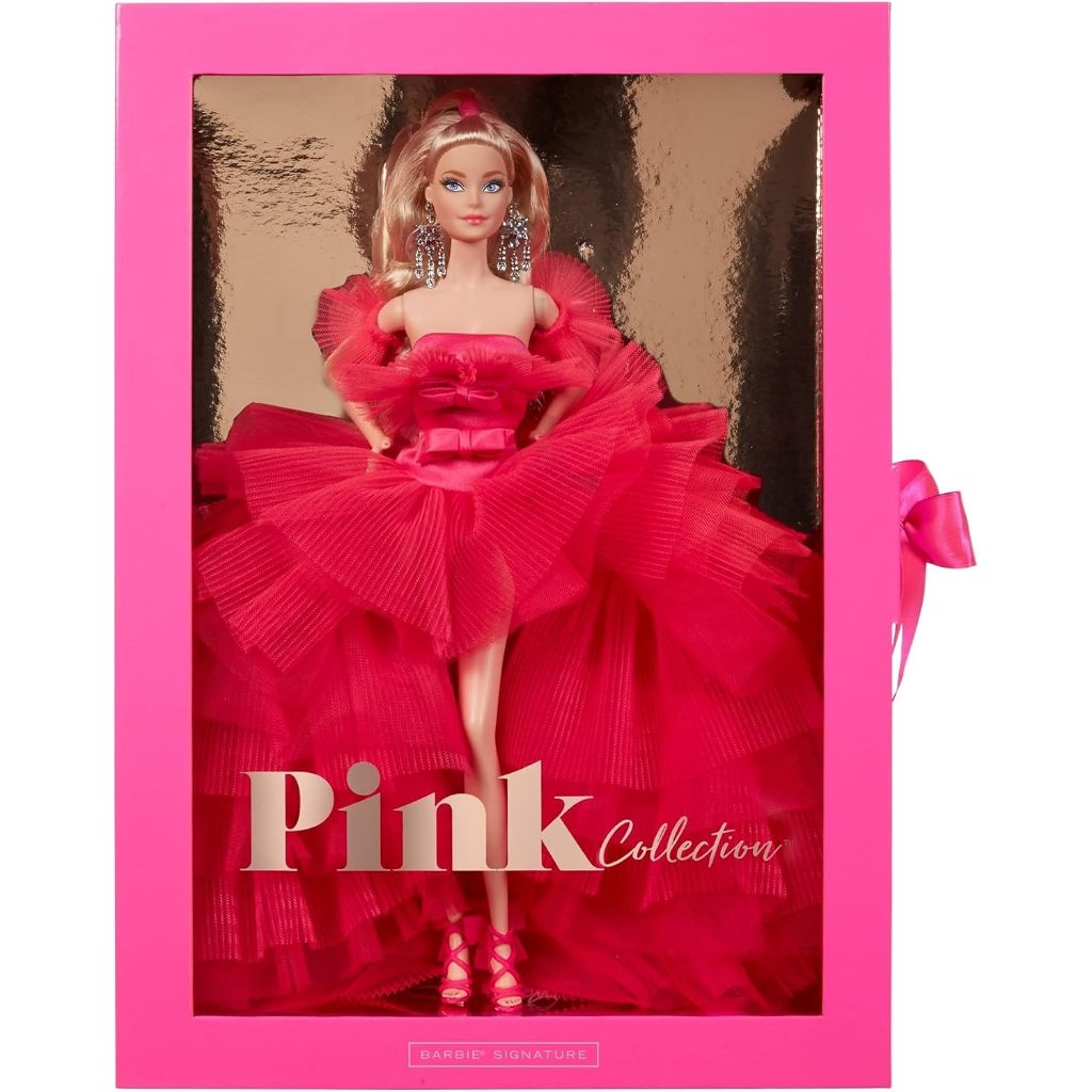 Barbie Signature Pink Collection Doll, Doll (12-inch) with Silkstone Body Wearing Tulle Gown