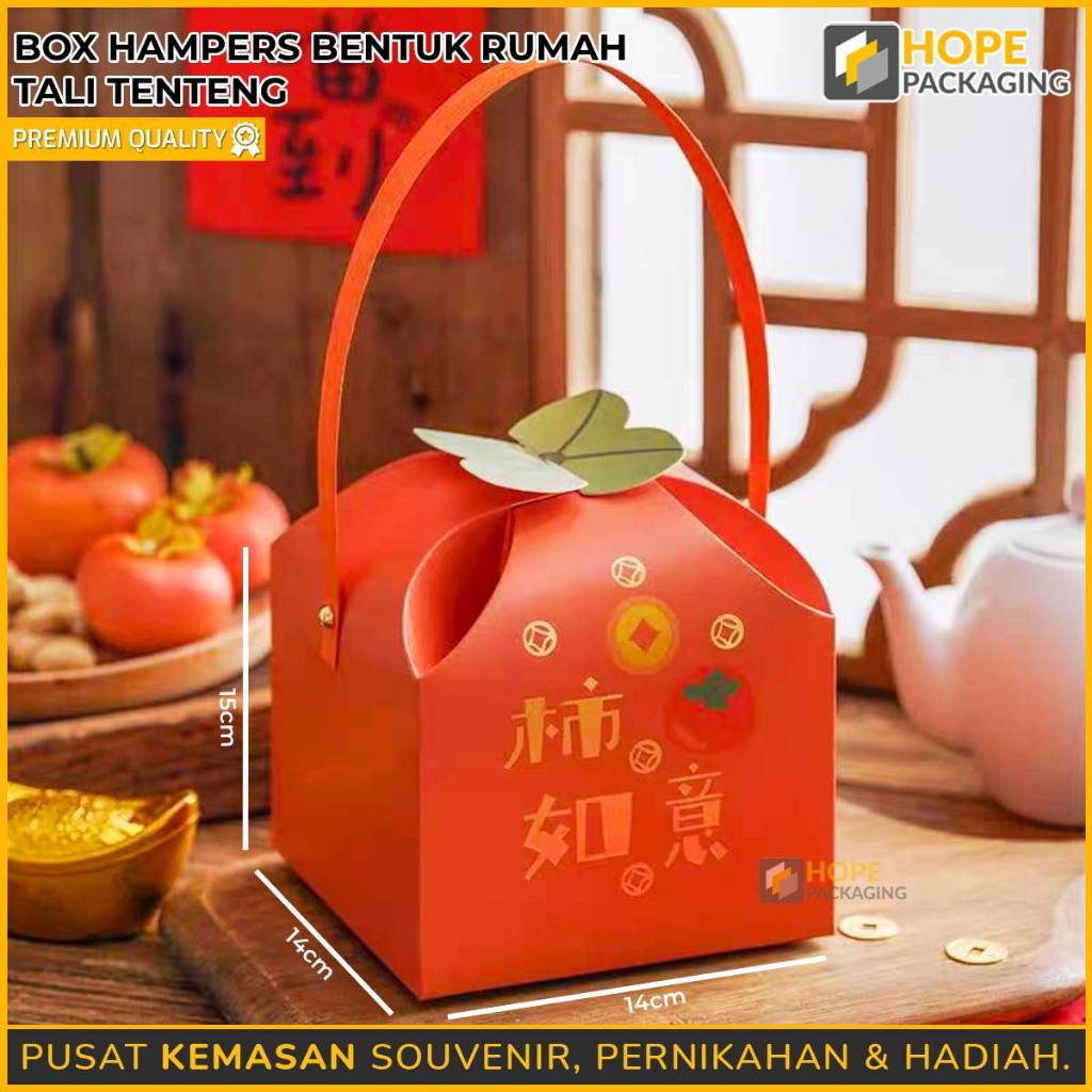 

Box Hampers Imlek Bentuk Jeruk Tali Bambu / Kotak Imlek CNY / Box Sincia / Kotak Kue Keranjang / Box Kue Toples Chinnese