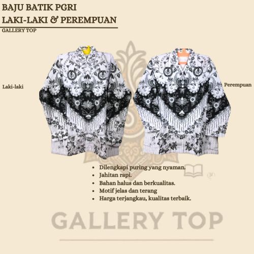 BAJU PGRI PURING LAKI-LAKI DAN PEREMPUAN