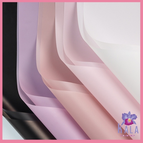 

20 Lembar kertas cellophane buket bunga love letter polos flower wrappong paper KB6040