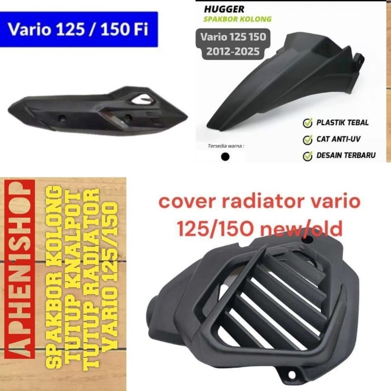 PAKETAN COVER ORI VARIO 125/150-SPAKBOR KOLONG VARIO 125/150-TUTUP RADIATOR VARIO 125/150-TUTUP KNAL